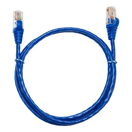 Cabo De Rede Patch Cord Cat5e Rj45 Azul 1,5 Metros