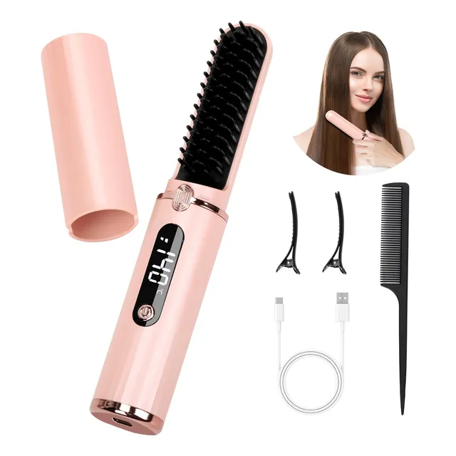 Cepillo De Pelo Sin Cables, Peine Caliente Portátil M2rmt