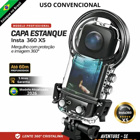 Insta360 X5 Case De Mergulho (leia A Descrição) - Barato! Transparente