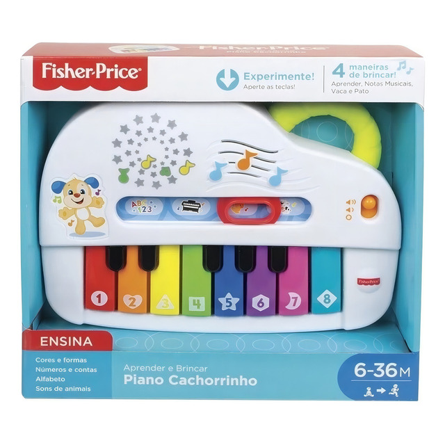 Brinquedo Piano Musical Cachorrinho Fisher Price Gfx34 Brinquedo Piano Musical Cachorrinho Fisher Price Gfx34