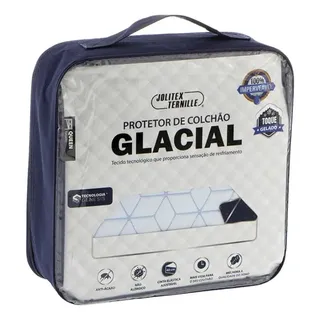 Protetor De Colchão King Impermeável Glacial - Jolitex Única King