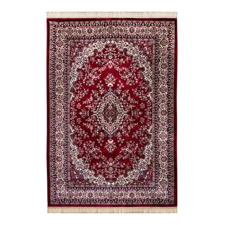 Tapete Tabriz Indiano 200x250cm 2,00x2,50m Tipo Persa Belga Cor Bordô Desenho Do Tecido Clássico