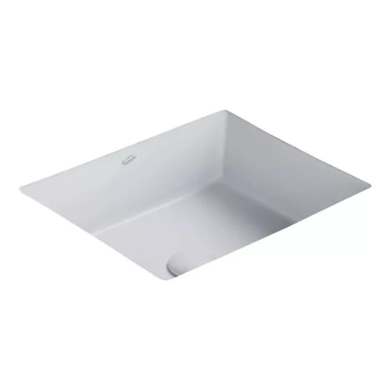 Bacha de baño bajo mesada Ferrum Cuadra LFNF blanco 35.8cm x 45.2cm