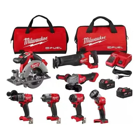 Milwaukee M18 Fuel 18v Lithium-ion Cordless Combo 7 Tool Kit