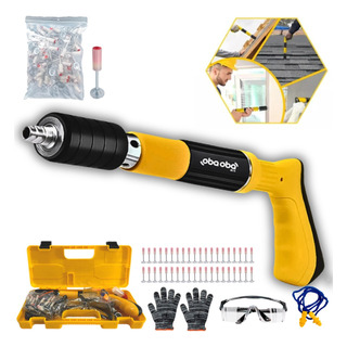 Kit Pregador De Prego De Alta Pressão Perfura Ferro Drywall Kit Pregador De Prego De Alta Pressão Perfura Ferro Drywall
