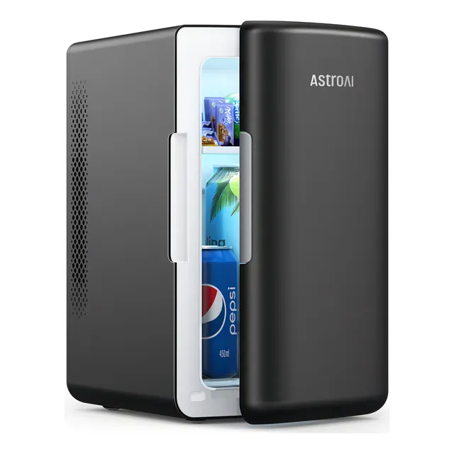 Astroai Mini Refrigerador, Mini Nevera 6 Litros/8 Latas, Mini Frigobar, Refrigerador Pequeña, Ac/dc, Mini Neveras Para Habitación, Coche, Viaje Mini Frigobar Refrigerador Coolteche