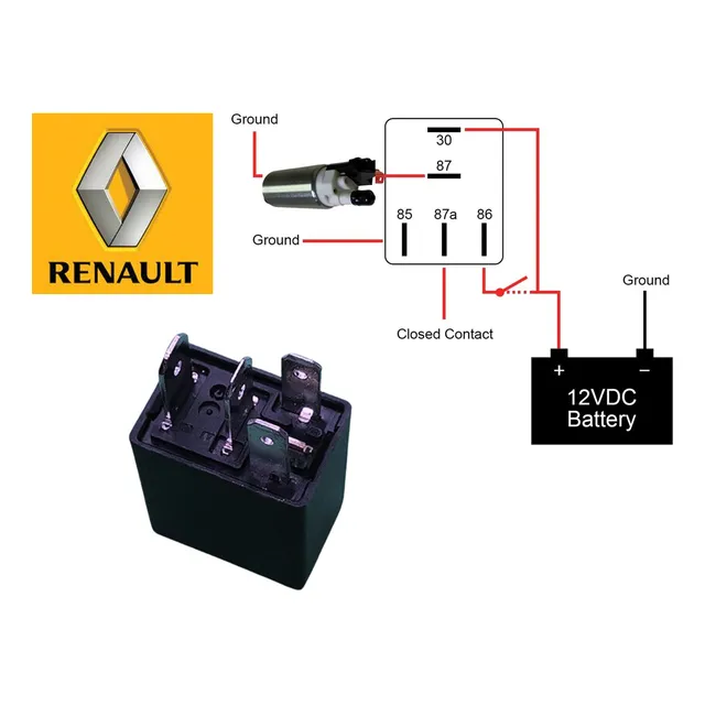 Rele Relay Bomba Gasolina Renault Clio 5 Conectores Negro
