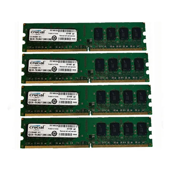 Memoria 4gb Ddr2 Ct51264aa66716fc Pc5300 Crucial Transcend