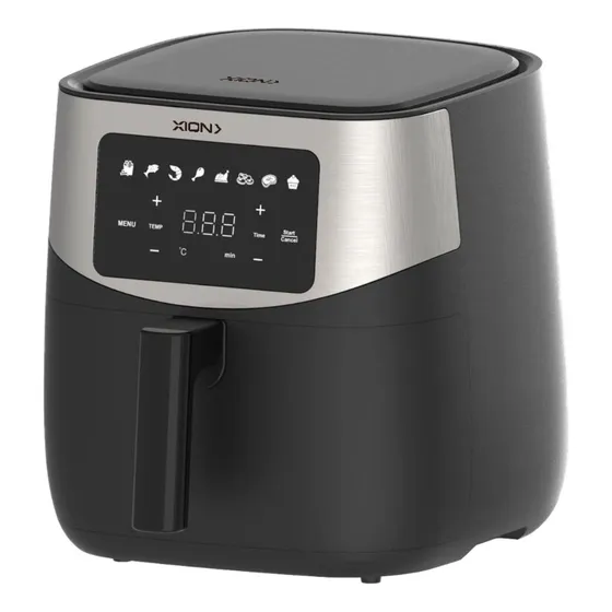 Freidora Sin Aceite Xion Air Frayer Premium Digital 6.8 Lts  Negro