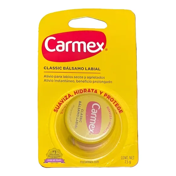 Carmex Bálsamo Labial Hidratante Classic Pote 7,5g
