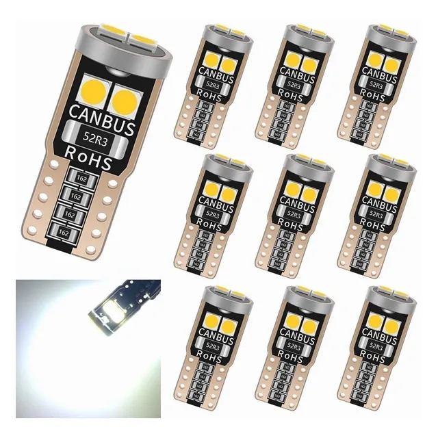10 Foco Led Pellizco T10 W5w 192 168 194 Canbus No Error