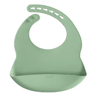 Babador De Silicone Com Pega Migalhas Verde 15641 - Buba Babador De Silicone Com Pega Migalhas Verde 15641 - Buba