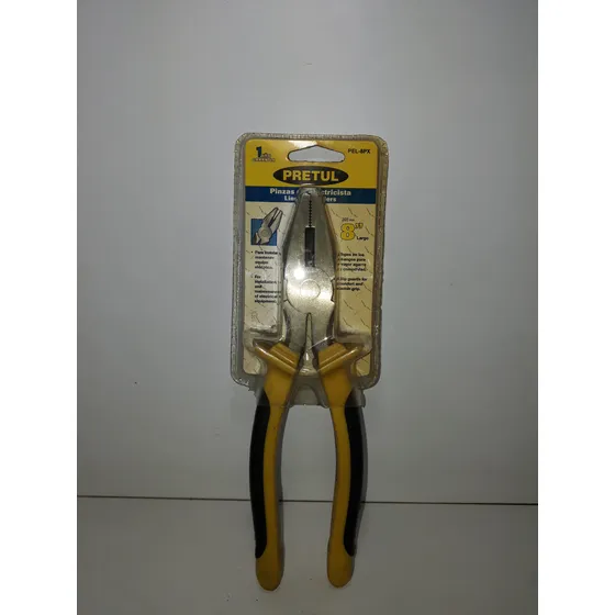 Alicate O Pinza Para Electricista, Marca Pretul, 8 Pulgadas