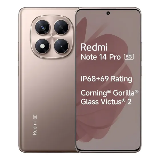 Xiaomi Redmi Note 14 Pro 5g 256gb 8gb resistente al agua + NFC color dorado