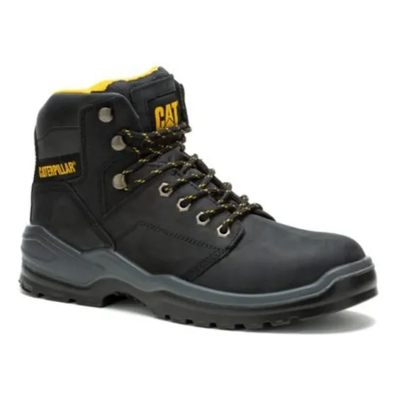 Bota Cat Striver St Negro Amarillo Con Casquillo P91671