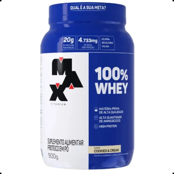 Suplemento Proteico 100% Whey Max Titanium - 900g