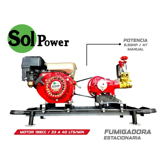 Fumigadora Estacionaria 196cc-40lts / Solpower Uso Agricola