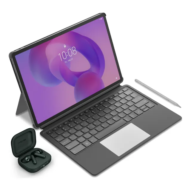 Lenovo Tablet Idea Pro Mediatek Dimensity 8gb 256 Gb Color Gris Teclado con Pluma y Moto Buds