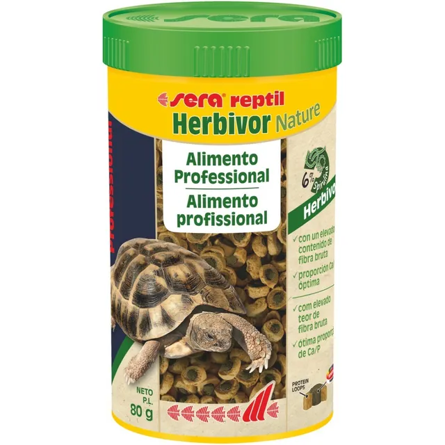 Alimento Reptiles Sera Reptil Herbivor 250ml, 80gr