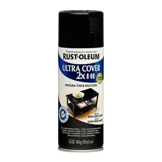 Pintura Spray Aerosol Rust Oleum Negro Semi-brillante Nalon