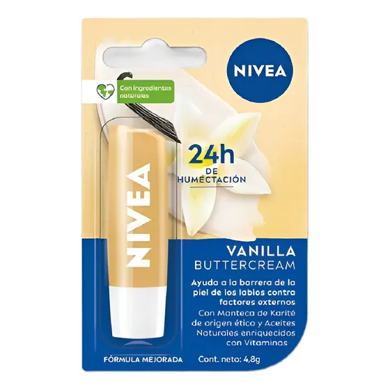 Labial Hidratante Nivea Vainilla Buttercream X4,8g Vainilla