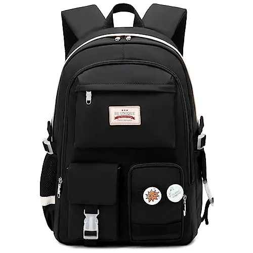 Scione Mochilas Para Niñas - 15.6 Inch Large Black Db8qa