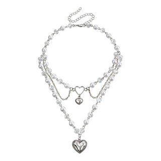 Colar Feminino Com Cruz E Pérolas Artificiais Colar Feminino Com Cruz E Pérolas Artificiais