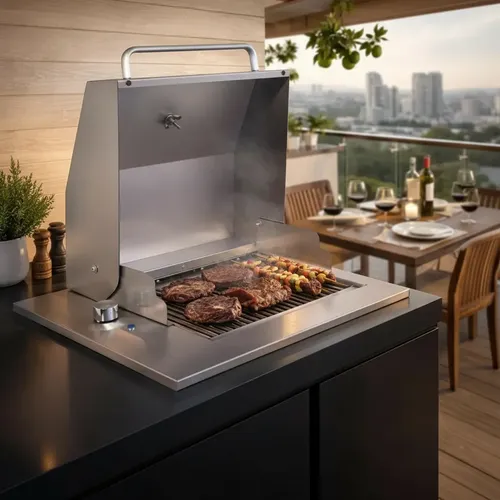 Grill Chapa Elétrica Cuisinart Griddler Deluxe Cor Inox 110V