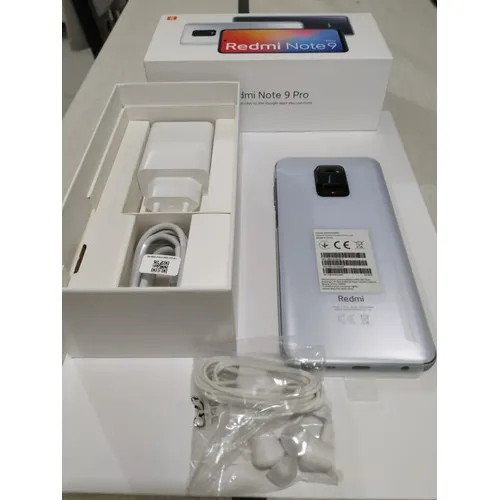 Xiaomi Redmi Note 9 Pro! 64gb 6gb Ram - com fones de ouvido brancos
