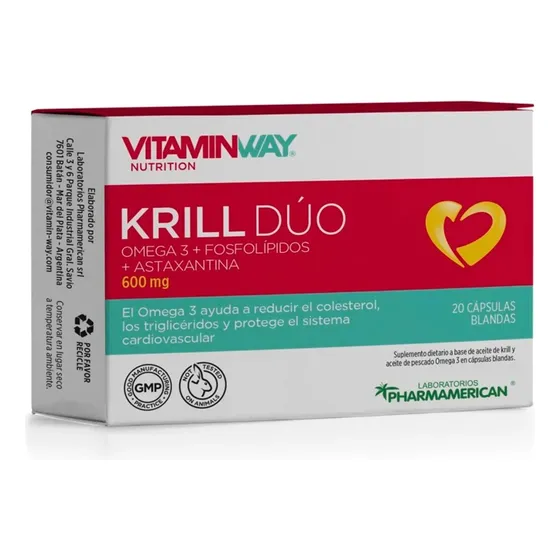 Vitamin Way Krill Dúo Suplemento Dietario Cápsulas Blandas