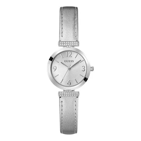 Reloj Guess Gw0614l1 Mujer Acero Inoxidable Malla Plateado Bisel Plateado Fondo Plateado