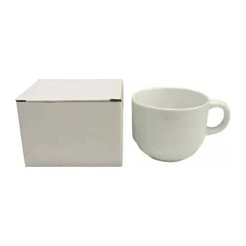Xicara 180ml Branca Resinada/sublimação C/caixa- 12 Unidades