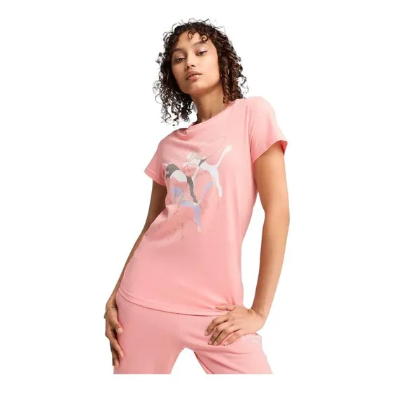 Polera Casual Mujer Puma Branded Leaf Rosado