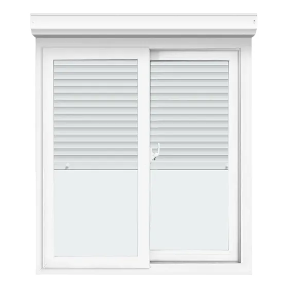 Ventana De Pvc Blanco 134 X 120 Con Persiana Corrediza Atrix