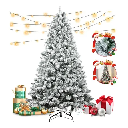 Árvore De Natal Pinheiro Nevada Premium 1,50m 600 Galhos 150 Cm