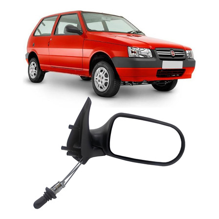 Espejo Fiat Uno Fire 2006+ 3 Puertas Con Comando Izq / Der Espejo Fiat Uno Fire 2006+ 3 Puertas Con Comando Izq / Der