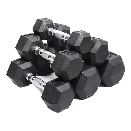 Mancuerna Hexagonal Engomada Unidad 15kg Mundodeporte
