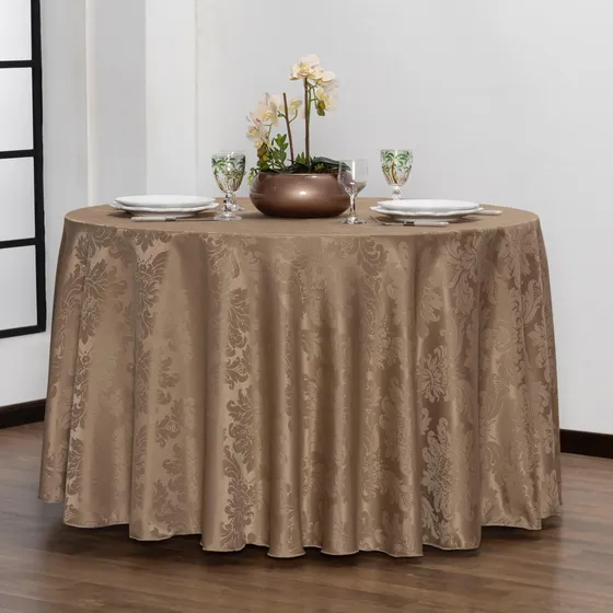 Kit 10 Toalha De Mesa Redonda 2,40mt Diametro Alice Decor