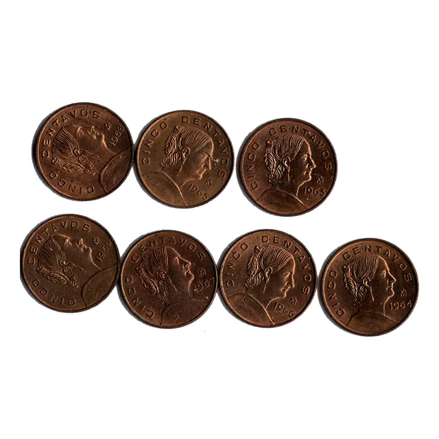 Moneda 5 Centavos Bronce Josefa Ortiz 1969- 1963  B