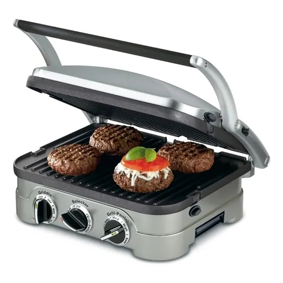 Cuisinart Prensa Panini, Plancha De Acero Inoxidable, 5 En 1