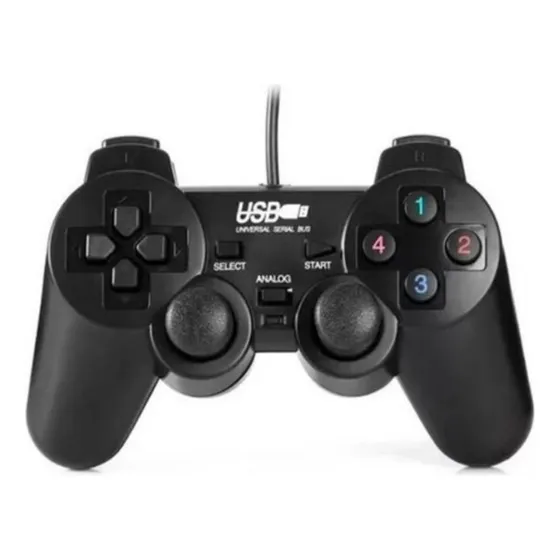 Joystick Cableado Usb Para Pc Notebook Color Negro
