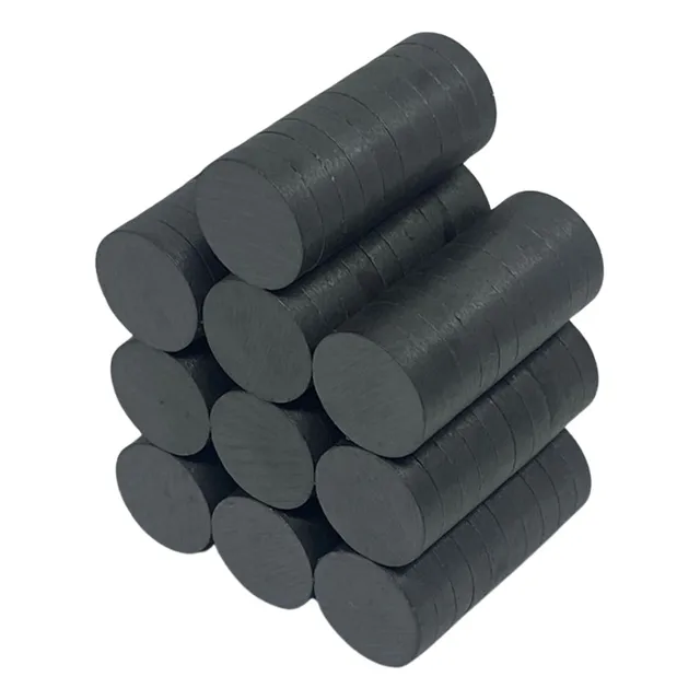 100 Imanes De Ferrita De 20mm X 3mm Redondos