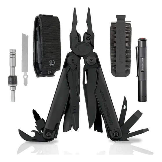Kit Leatherman Surge, Linterna P2r Core Y Matraca Leatherman Negro