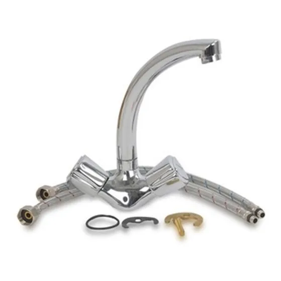 Grifo Para Fregadero Bimando / Cuello Largo 