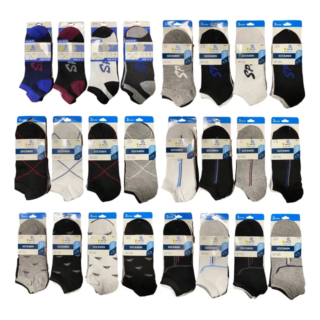 Pack 12 Calcetines Tobillera Hombre Calcetas Soquete Bambú X