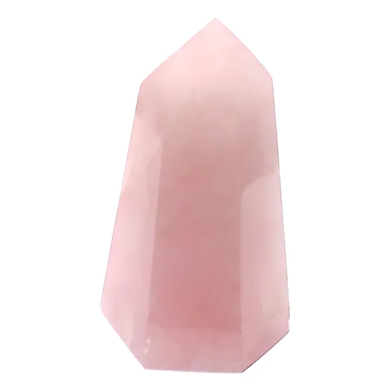 Ponta De Pedra Cristal De Quartzo Rosa Qualidade 7,5cm 122g