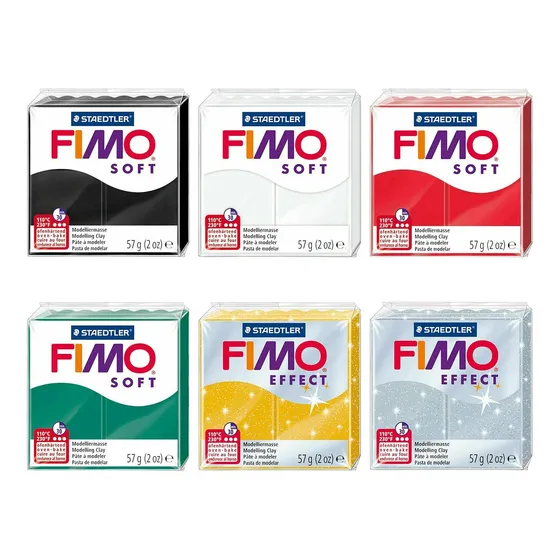 Fimo Arcilla Polimerica Suave Efecto 2.01 Oz 6 Color