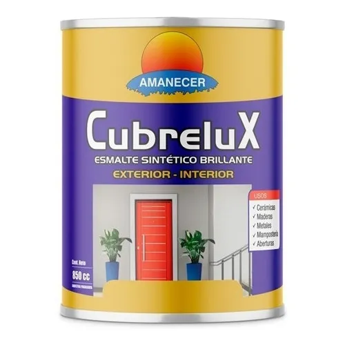 Cubrelux Esmalte Brillante, Colores 0,85 L  | Amanecer Color Negro