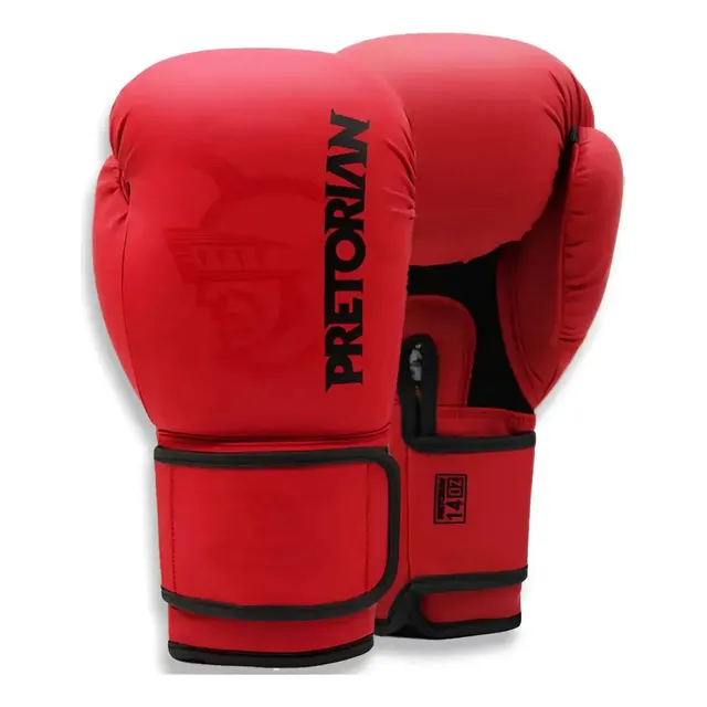 Kit Luva Pretorian First Boxe Muay Thai + Bandagem + Bucal Cor Vermelho Tamanho 16oz