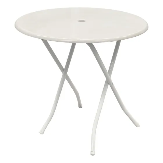 Mesa Redonda Fibra De Vidrio 80cm Plegable Exterior Jardin